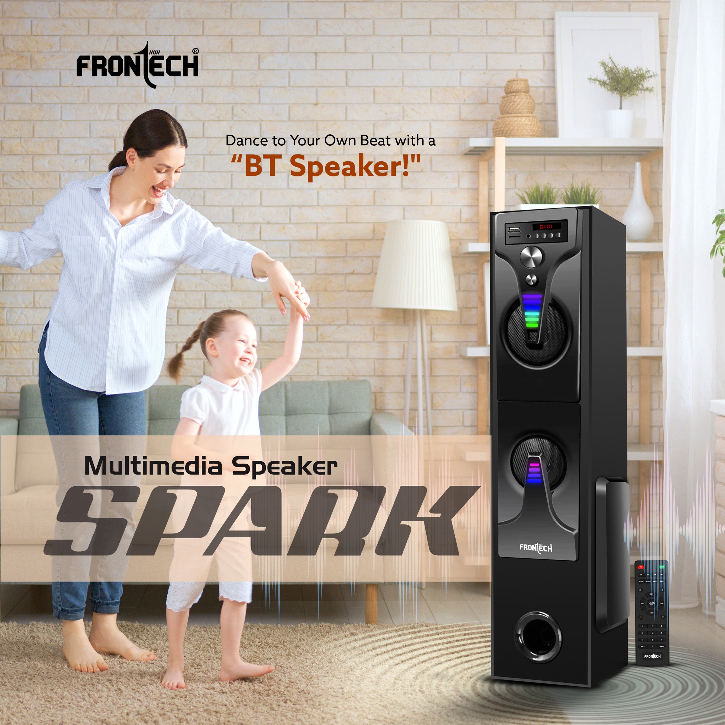 Frontech CRUX-165 Series 60 Watt Tower Speaker (SW-0165) Frontech CRUX-165 Series 60 Watt Tower Speaker (SW-0165)